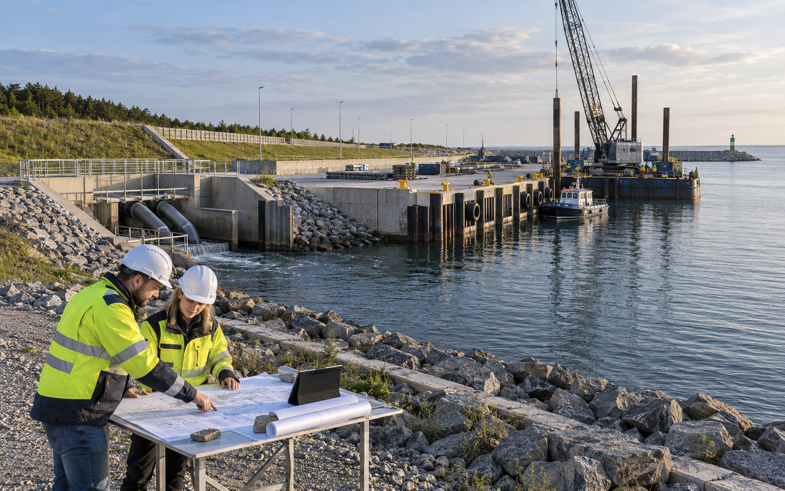 Ostu un hidrotehniskā infrastruktūra
